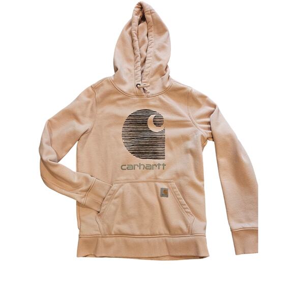 Carhartt Tops - Carhartt rain defender hoodie pink womens xs 0 2 sweatshirt pullover